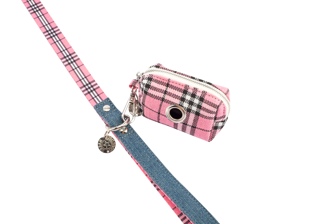 Waste Bag Holder - Pink Plaid
