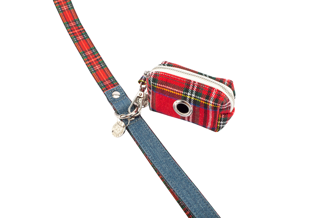Waste Bag Holder - Red Plaid