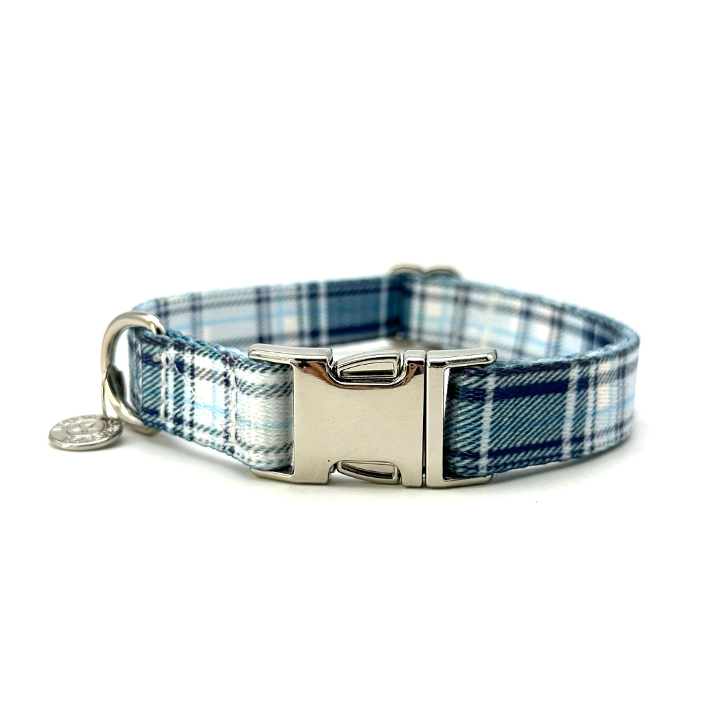 Adjustable Collar - Blue Plaid