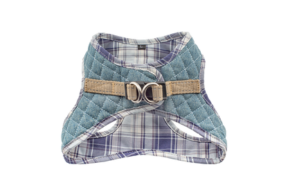 Step-In Denim Harness - Blue Plaid