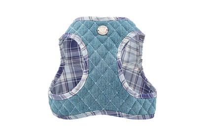 Step-In Denim Harness - Blue Plaid