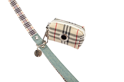 Waste Bag Holder - Beige Plaid