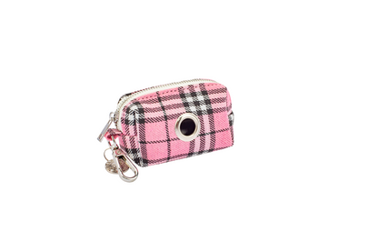 Waste Bag Holder - Pink Plaid